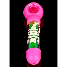 The Scorpion Queen - 6" Silicone Glass Spoon Pipe - Glow In The Dark Scorpion New