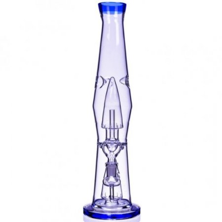 Magic Lamp - 14" Showerhead Perc Bong - Blue New