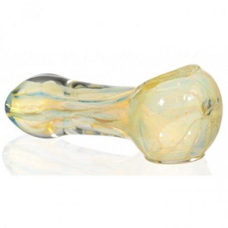 4" SWIRLED COLOR CHANGING SPOON - FOGGY SILVER FUMED New