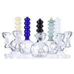 Candle Light Smoke Mini Bong Oil Dab Rig with Oil Dome and Nail and Dry Herb Bowl - Assorted Colors New