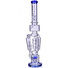 The Imperial - Lookah? - 23" Sprinkler Perc to Triple Honeycomb Chamber Bong - Ice Blue New