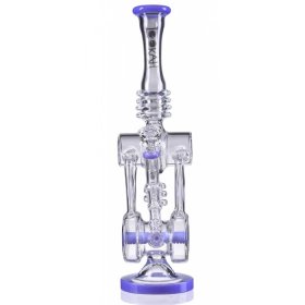 The Hosnian Relic -16" Lookah Bong with inline Perc Recycler - Purple New