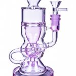 On Point Glass - 10" Fab Egg Recycler Bong - Pink New