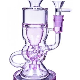On Point Glass - 10" Fab Egg Recycler Bong - Pink New