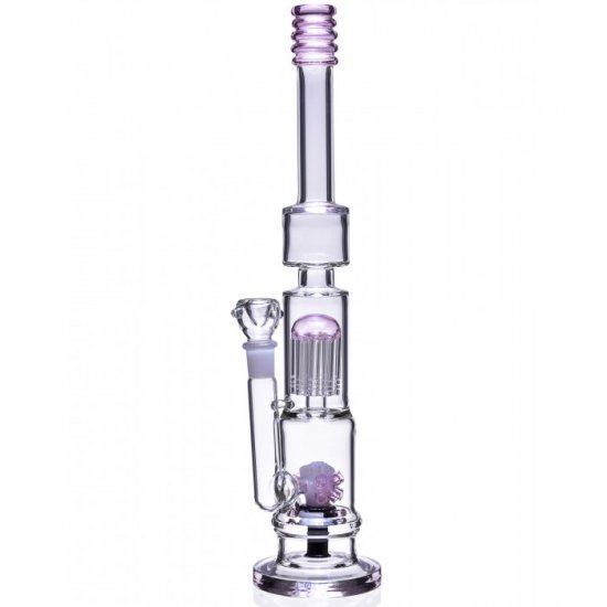 17\" Inch Large Sprinkler to Tree Perc Bong Glass Water Pipe - Pink New