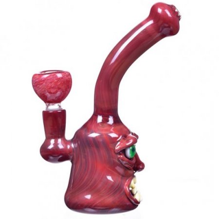 Halloween Monster - 8" Tilted Marble Bubbler New