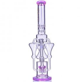 The Pink Panther - Lookah? - 21" Triple Tornado Chamber with Electric Sprinkler Perc - Pink New