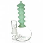 The Portable Lava Tube Mini Oil Dab Rig with Oil Dome and Nail and Dry Herb Bowl - Green New