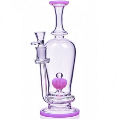 The Royal Vase - 11" Specialty Percolator Cylinder Base Bong - Pink New