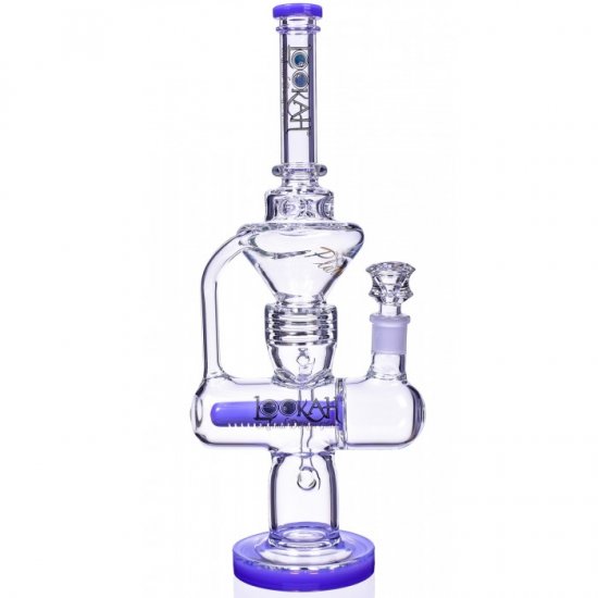 Smoking Princess - Lookah? - 17\" Inline Recycler Perc Bong - Pristine Iris New