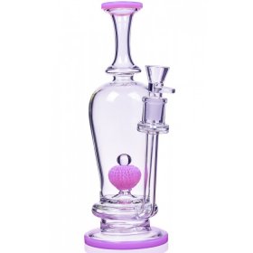 The Royal Vase - 11" Specialty Percolator Cylinder Base Bong - Pink New