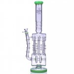 6 Speed - SMOQ Glass - 19" 6-Arm Coil Recycler Bong - Green New