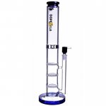 16" Extra Heavy Triple Honeycomb Perc Bong Water Pipe With Matching Bowl - Black New