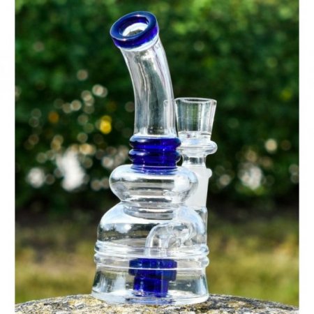 7" Tilted Neck Showerhead Bong New