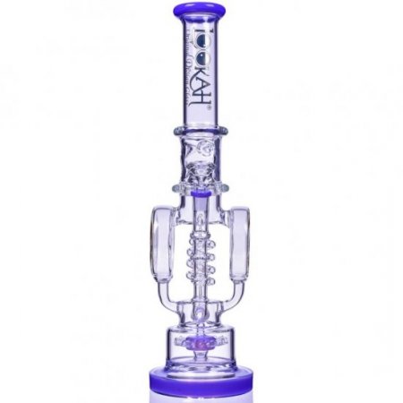 Smoke Reviver - Lookah? - 18" Coil Perc To Sprinkler Perc Bong - Purple New