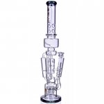 The Imperial - Lookah? - 23" Sprinkler Perc to Triple Honeycomb Chamber Bong - Black Ice New