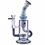 10" Fab Egg Recycler Bong Water Pipe with 14mm Male Bowl - Aqua Blue New