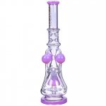 The Amazonian Trophy - Lookah Platinum Series Bong - 19" Smoking Bong With 4 Circular Chamber Recycler And Sprinkler Mushroom Perc - Pink New