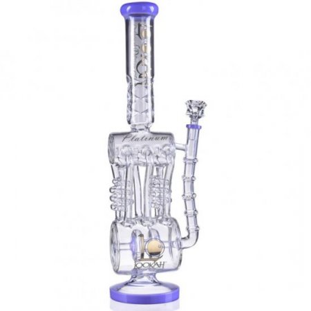 The Missing Alderaan Relic - Lookah Platinum Series Bong - 18" Barrel Spiral Blast Recycle Ice Glass Bong - Slime Purple New