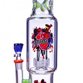 Heart & Dagger - Cheech? - 15" Matrix to Showerhead Perc Bong New