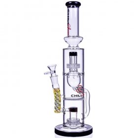 The Majestic - Chill Glass - 16" Multi Perc Recycler Bong New