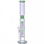 20" Inch Dual Matrix Showerhead Bong - Green New