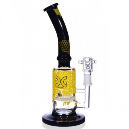 The Killer Comb - 10 " Honeycomb Dab Rig with Percolator And 14mm Matching Bowl New