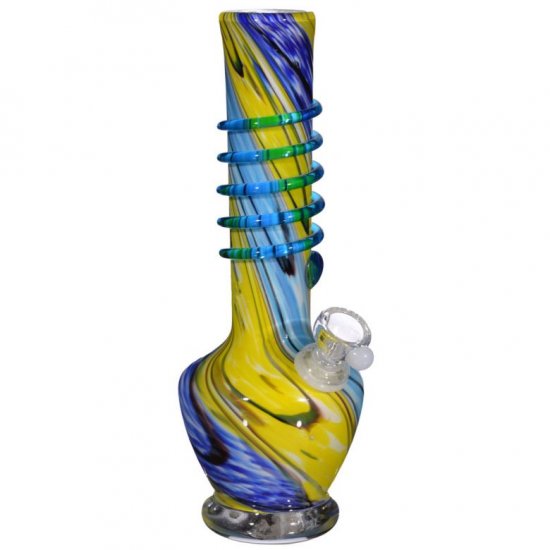 8-10\" Wire Wrap Bong - rainbow sherbet New