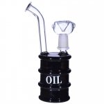 7.5" Oil Drum Water Pipe With Dry Herb Bowl and Oil Rig New