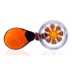 14 To 19 MM Dual Use Male Dry Herb Bowl With Built In Star Shaped Glass Screen - Brown New