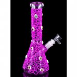 Glow Eyes 11" Glow In The Dark Beaker Bong - Purple New