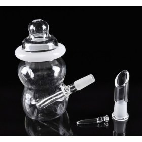 4" Mini Baby Bottle Water Pipe - Oil Rig New