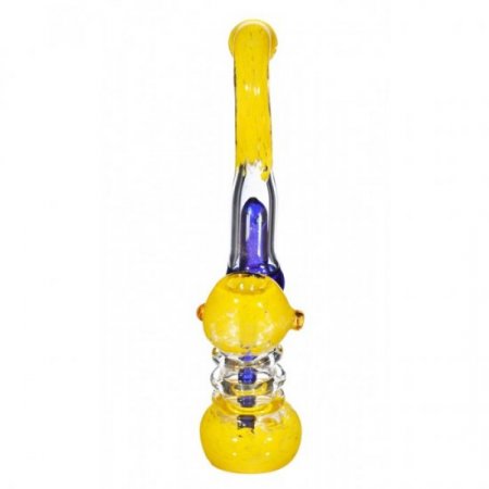 8" Sherlock Bubbler with Perc - Yellow New