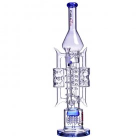 Chill Glass 20" Triple Chamber Bong with Cyclone Perc - Blue New