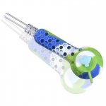 Stratus - 4" Silicone Hand Pipe 2 In 1 With Honey Dab Straw - Greenish Blue New