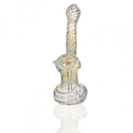 6" Swirl Fumed Heavy Bubbler - Looped New