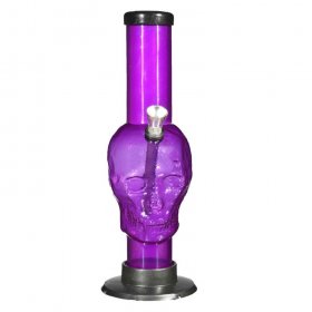 9" Skull Acrylic Water Pipe - Large - Assorted colors New