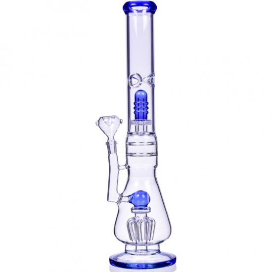 20\" Inch Sprinkler Perc to Matrix Perc Bong Glass Water Pipe - 14mm Male Dry Herb Bowl - Assorted Colors New