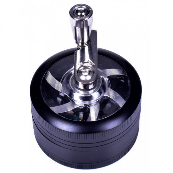 The Cutter - Hand Cranked Three Piece Grinder - 50mm - Black New