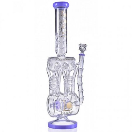 The Missing Alderaan Relic - Lookah Platinum Series Bong - 18" Barrel Spiral Blast Recycle Ice Glass Bong - Slime Purple New