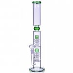 20" Inch Dual Matrix Showerhead Bong - Green New