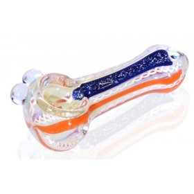 3" Fumed Dichro Spoon Glass Hand Pipe - Assorted Colors New