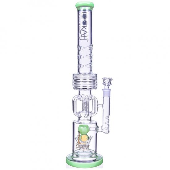 Smoke Realm - Lookah? - 21\" Double Chamber Honeycomb Perc Bong - Assorted Color New