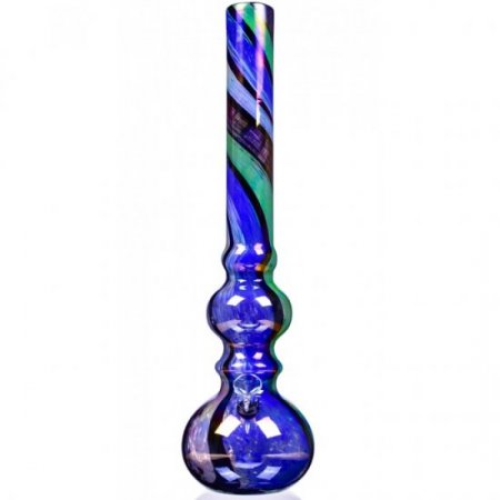 Rainbow Splash - 18" Thick Rasta Glass Bong New