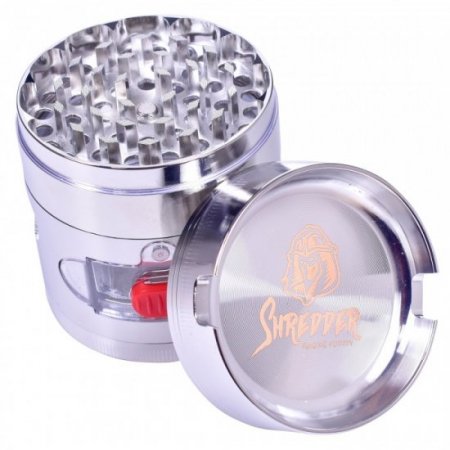 The Samurai - Shredder - Four Part Hybrid 63MM Grinder - Silver New