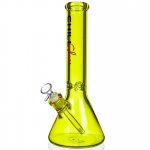 The Daffodil - Chill Glass - 14" Thick & Heavy Beaker Bong - Yellow New