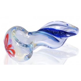 3" Twisted Fumed Glass Pipe - Dichro Twist New