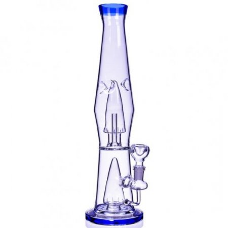 Magic Lamp - 14" Showerhead Perc Bong - Blue New