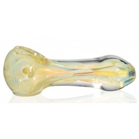 4" SWIRLED COLOR CHANGING SPOON - FOGGY SILVER FUMED New
