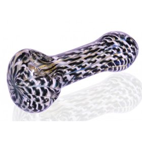 3.5" Fumed hypnotic Glass Spoon Hand Pipe - Black New